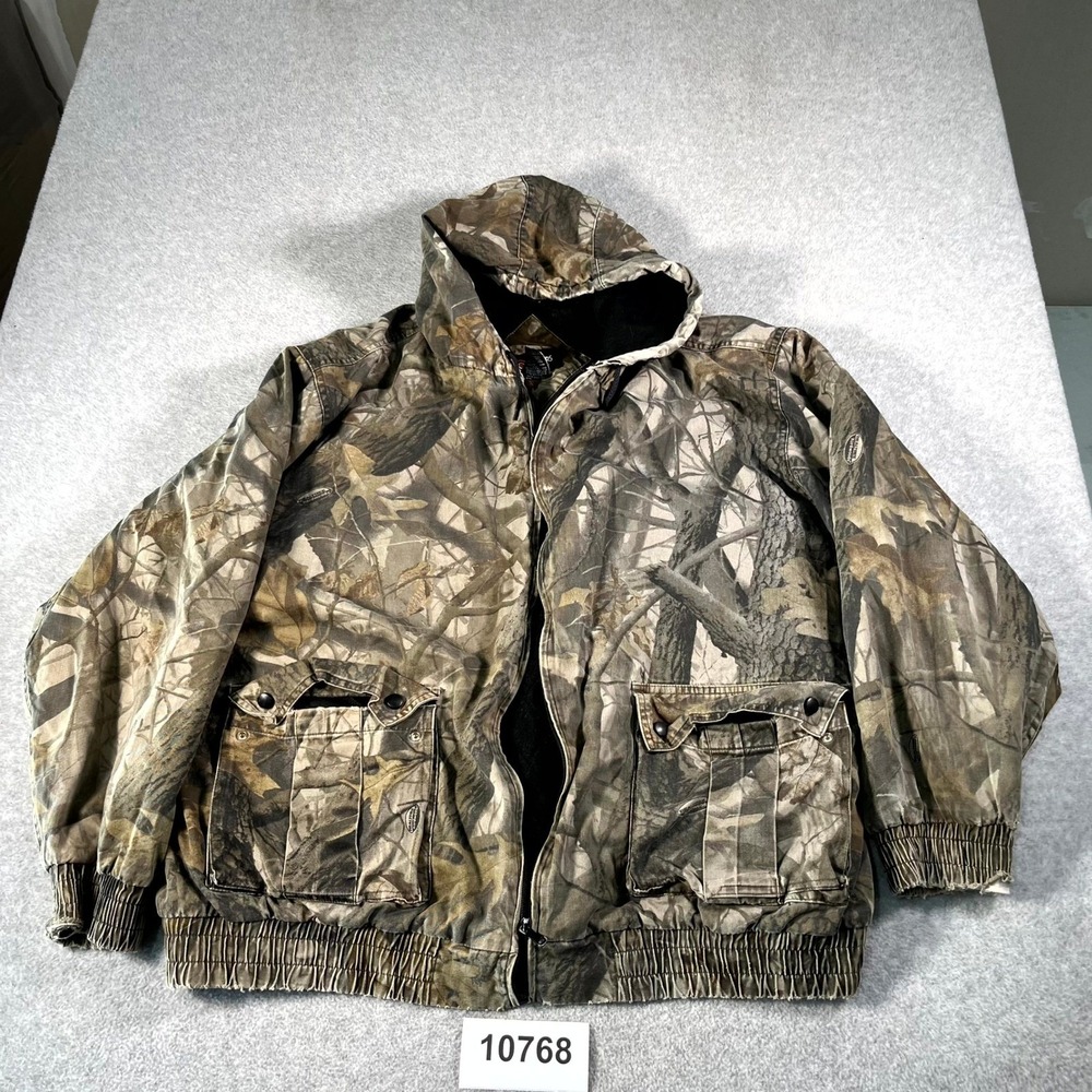 Outfitters Ridge Jacket Mens 3XL Multicolor Realtree Leafy Camo Full Zip